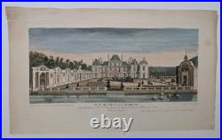 Gravure originale Jacques Rigaud Vue du château de Berny Circa 1730 Gravure originale Jacques Rigaud Vue du château de Berny Circa 1730