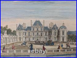 Gravure originale Jacques Rigaud Vue du château de Berny Circa 1730 Gravure originale Jacques Rigaud Vue du château de Berny Circa 1730