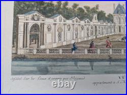 Gravure originale Jacques Rigaud Vue du château de Berny Circa 1730 Gravure originale Jacques Rigaud Vue du château de Berny Circa 1730