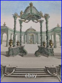 Gravure originale Rigaud Tonnelle dans les jardins de Bellevue Circa 1730 Gravure originale Rigaud Tonnelle dans les jardins de Bellevue Circa 1730