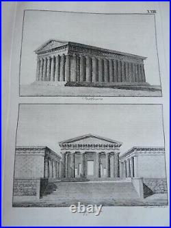 Gravure originale de Carl Friedrich von Wiebeking (1762-1842) Pantheon Propylaco