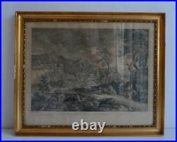 Gravure sur Cuivre -joseph Bois Après Gaspard Set Poussin 1742 Daté Gravure sur Cuivre -joseph Bois Après Gaspard Set Poussin 1742 Daté