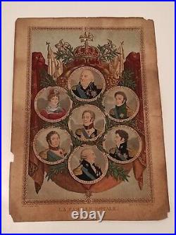 Gravure sur papier XIXéme La Famille Royale