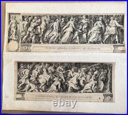 Gravures L'enlèvement Des Sabines 4 Planches Alberti (1552 1615)
