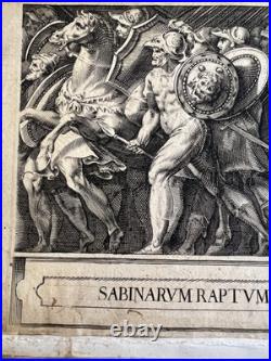 Gravures L'enlèvement Des Sabines 4 Planches Alberti (1552 1615)