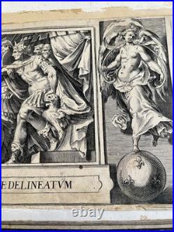 Gravures L'enlèvement Des Sabines 4 Planches Alberti (1552 1615)