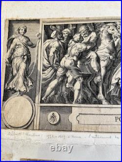 Gravures L'enlèvement Des Sabines 4 Planches Alberti (1552 1615)