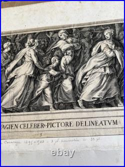 Gravures L'enlèvement Des Sabines 4 Planches Alberti (1552 1615)