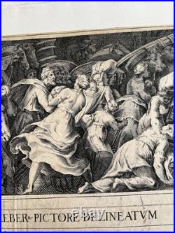 Gravures L'enlèvement Des Sabines 4 Planches Alberti (1552 1615)