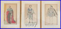 Gravures du XIXème, roi de France, encadrées, sous verre à refixer. Le lot de 3 Gravures du XIXème, roi de France, encadrées, sous verre à refixer. Le lot de 3