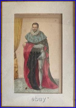 Gravures du XIXème, roi de France, encadrées, sous verre à refixer. Le lot de 3 Gravures du XIXème, roi de France, encadrées, sous verre à refixer. Le lot de 3