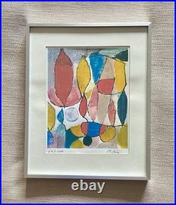 Gustav Bolin Lithograph Signed 62/200 Abstract Vintage Swedish Art Framed