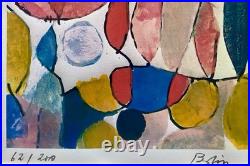 Gustav Bolin Lithograph Signed 62/200 Abstract Vintage Swedish Art Framed