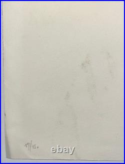 HANS FISCHLI Spuren auf Weissem Grund LITHOGRAPHIE 17/150 Estampe 1973