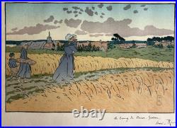 HENRI RIVIERE gravure lithographie bretonne bretagne marine 1896 Perros Guirec
