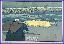 HENRI RIVIERE lithographie bretonne bretagne marine rivière Perros Guirec 1898