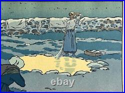 HENRI RIVIERE lithographie bretonne bretagne marine rivière Perros Guirec 1898