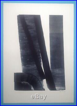 Hans HARTUNG Lithographie Originale 105x75cm 1973 Signée au crayon Lyrique 46ans