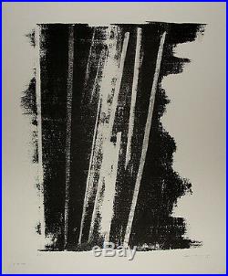 Hartung Hans Lithographie originale signée 1974 abstraction art abstrait