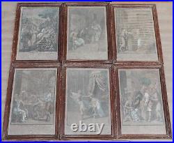 Henri Bonnart, Rare Série De 6 Gravures Anciennes 17eme, Tableaux Cadres Anciens
