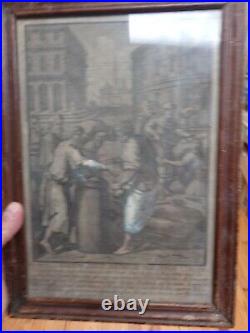 Henri Bonnart, Rare Série De 6 Gravures Anciennes 17eme, Tableaux Cadres Anciens