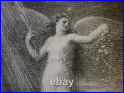 Henri FANTIN LATOUR L'ange, Immortalité, Lithographie originale signée