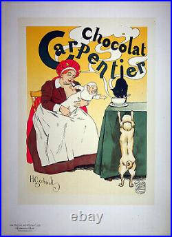 Henri GERBAULT Chocolat Carpentier LITHOGRAPHIE originale, Signée 1897