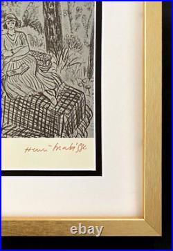 Henri Matisse Circa 1954 Génial Signée Imprimé Mat Et Cadre + Achetez Maintenant