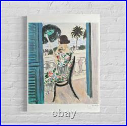Henri Matisse Femme assise sur un balcon Lithographie sur Arches 300gsm 42x59 cm