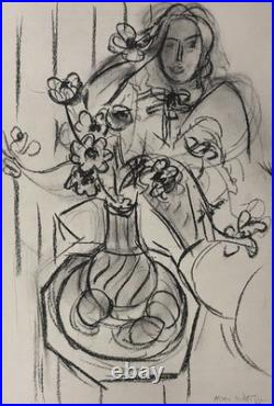 Henri Matisse, Jeune fille aux Fleurs, Lithographie originale, Signée, 1937