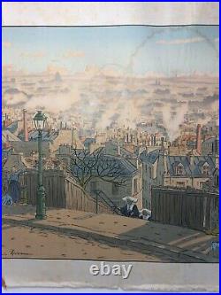 Henri Riviere Lithographie Paysages Parisiens Paris Vu De Montmartre C2635