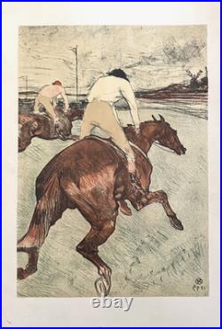 Henri de Toulouse Lautrec affiche lithographie le jokey les courses de chevaux