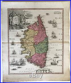 Homann 1730 Carte Geographique De L'ile De Corse