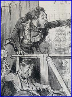 Honoré DAUMIER (1808-1879) Caricature Annonces Pittoresques Enchères Charivari