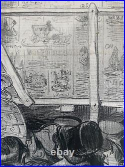 Honoré DAUMIER (1808-1879) Caricature Annonces Pittoresques Enchères Charivari