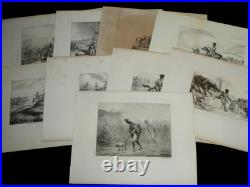 Horace Vernet Ensemble de 9 lithographies originales Guerre 1810/30