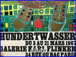 Hundertwasser Affiche Lithographie Originale Galerie Flinker Mourlot 1967