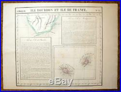 ILE BOURBON LA REUNION L'ILE MAURICE Carte d'Afrique n°37 VANDERMAELEN 1827 map