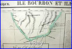 ILE BOURBON LA REUNION L'ILE MAURICE Carte d'Afrique n°37 VANDERMAELEN 1827 map