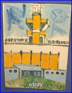Impression réaliste vintage de l'aéroport de Sofia