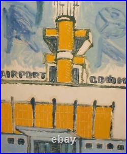 Impression réaliste vintage de l'aéroport de Sofia