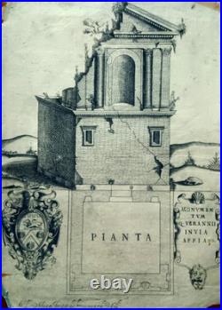 Ioannis Orlandi (-1640) Monumentum Q. Veranni dans In Via Appia gravure 1600