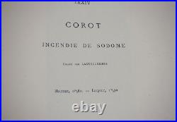 JB Camille COROT Incendie de Sodome, GRAVURE signée, Durand Ruel, 1873