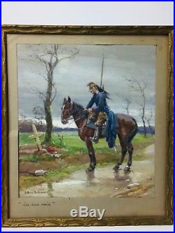 JEAN JACQUES BERNE BELLECOUR né en 1874 peinture militaire aquarelle