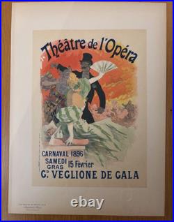 JULES CHÉRET Théâtre de l'Opéra, Lithographie originale signée 1896