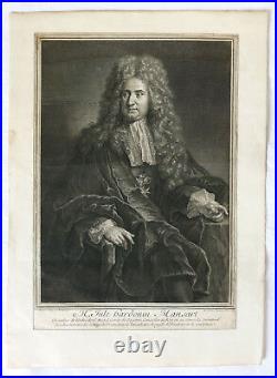 JULE HARDOUIN MANSART, gravure ancienne, 1710, DETROY, SIMONNEAU, St MICHEL