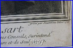 JULE HARDOUIN MANSART, gravure ancienne, 1710, DETROY, SIMONNEAU, St MICHEL
