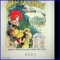 J. CHERET Chemins de fer P. L. M Auvergne, LITHOGRAPHIE originale signée, 1899