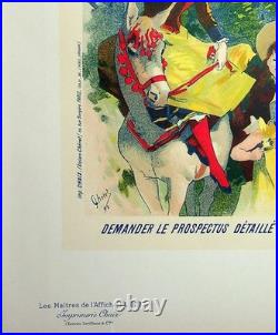 J. CHERET Chemins de fer P. L. M Auvergne, LITHOGRAPHIE originale signée, 1899