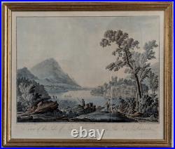 J. H. TROLL Vue du Lac de LAUWATZ Début 19ème grande gravure ancienne 1803 J. H. TROLL Vue du Lac de LAUWATZ Début 19ème grande gravure ancienne 1803